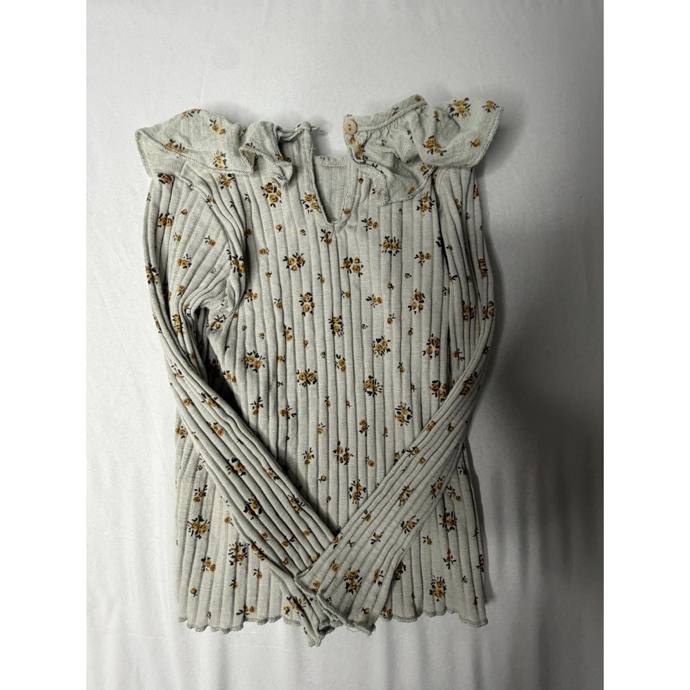 Zara Girls Tops Lot Size 4-5Y White Eyelet Floral Ribbed‎ Long Sleeve 3 Pc - Picture 11 of 11